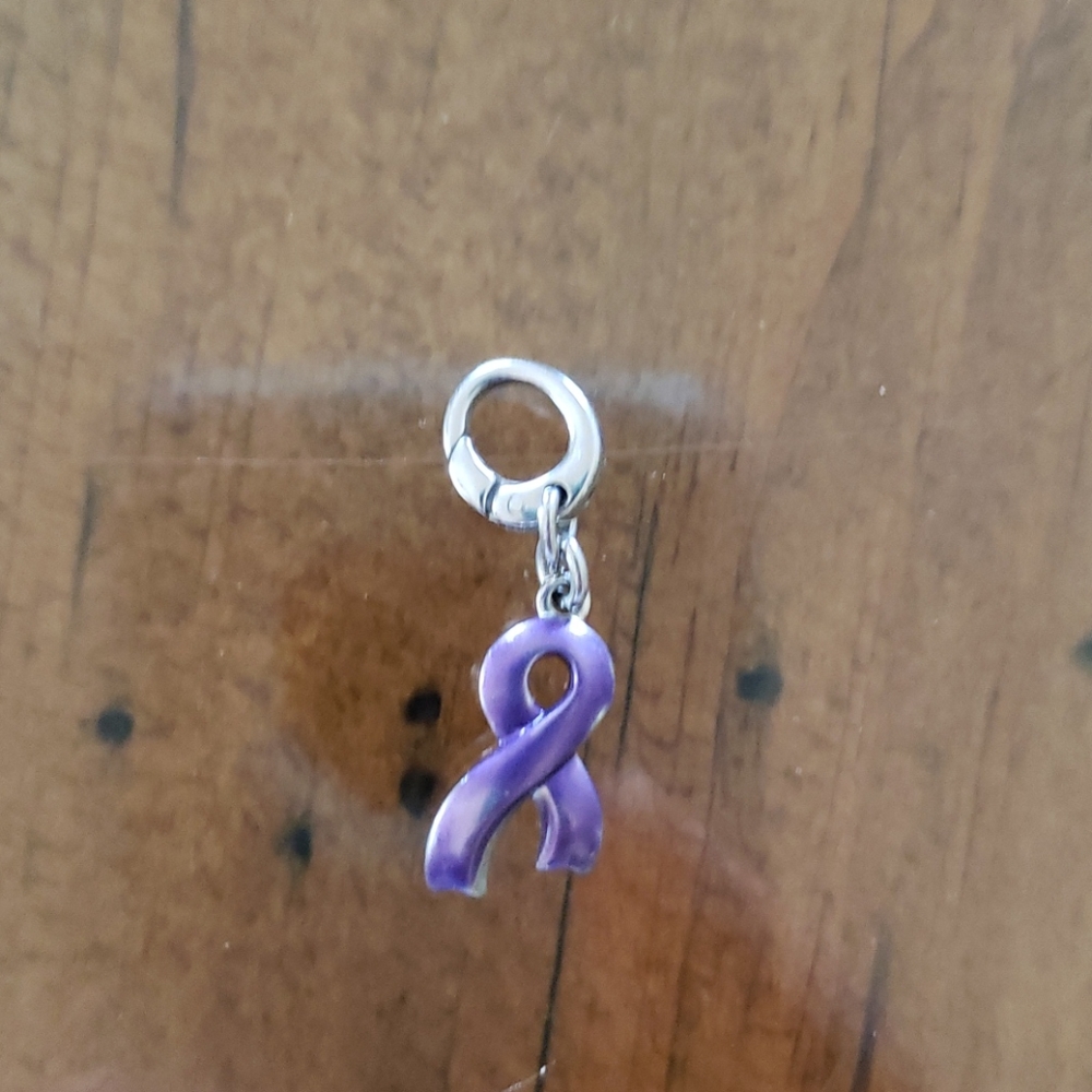 Fossil ribbon charm